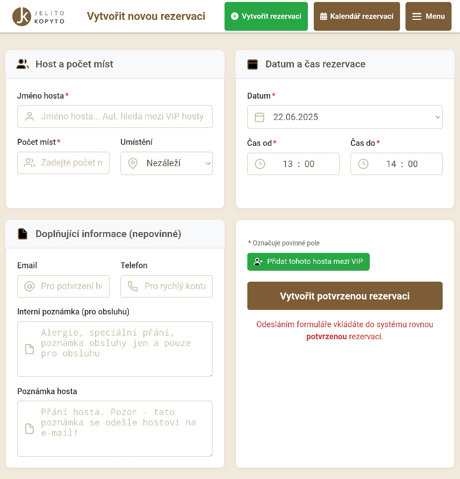 Náhled rezervačního systému 4