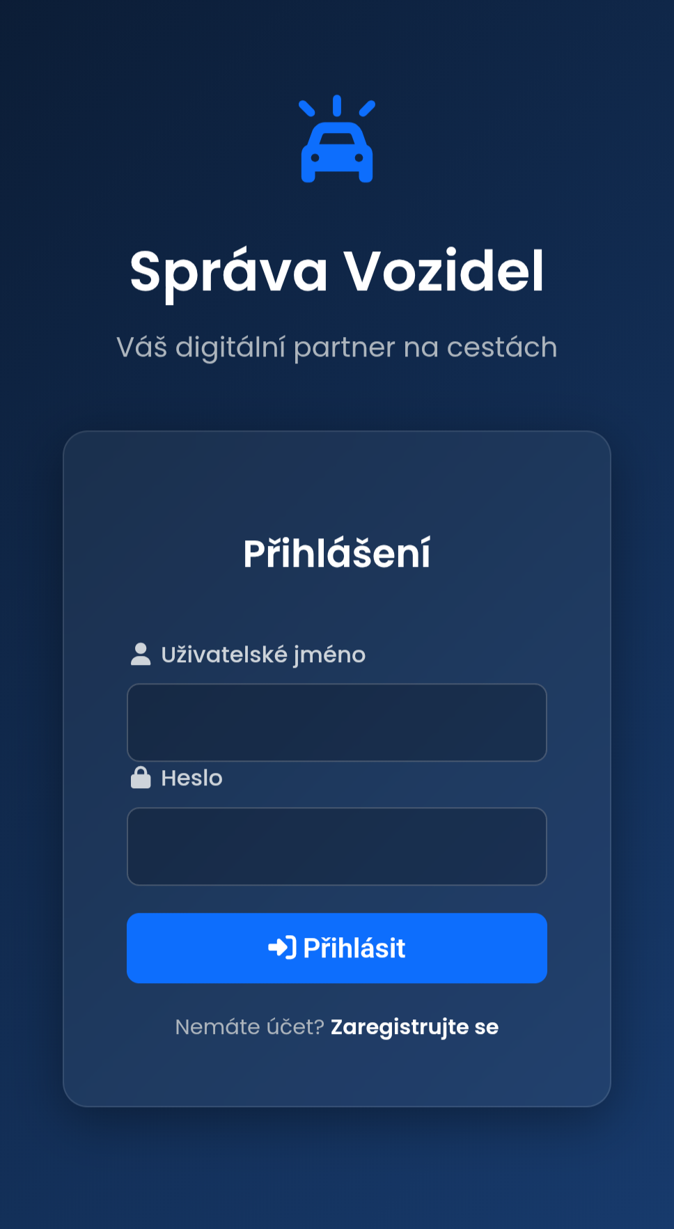 Náhled aplikace Správa Vozidel 1